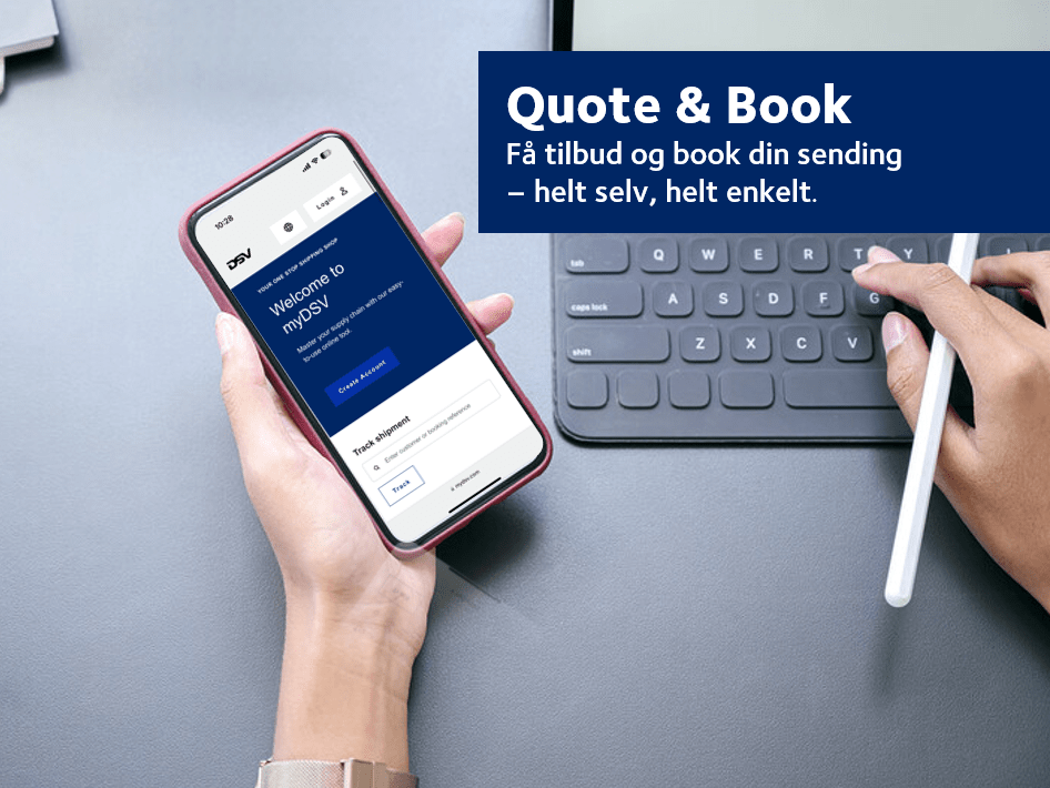 Quote and Book - Be om tilbud og book din sending